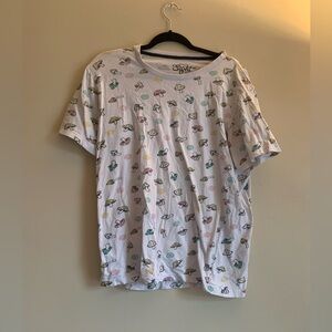 Eighty Eight White Graphic T-Shirt Men’s Size Large Cotton Short Sleeve Top